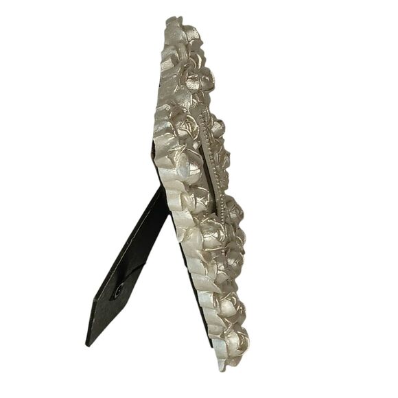 Square Silver Floral Roses Tabletop Frame By Concepts 5.5x5.5 Photo Size 4x4 - Picture 3 of 13